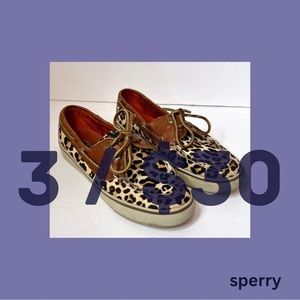 Sperry - 3/$30 - 7M - cheetah calf hair boat shoes